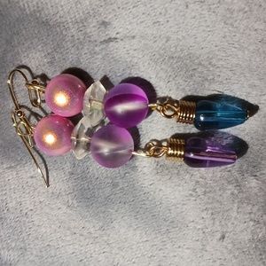 Christmas light bulb earrings